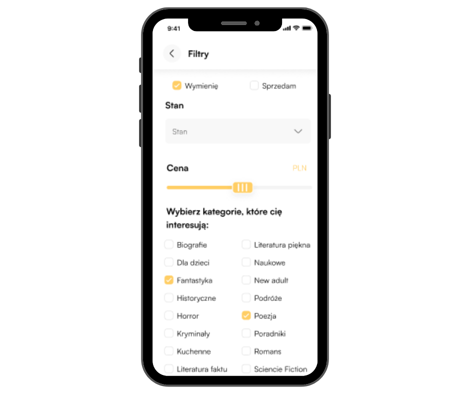 Ustawianie filtrów wyszukiwania książek